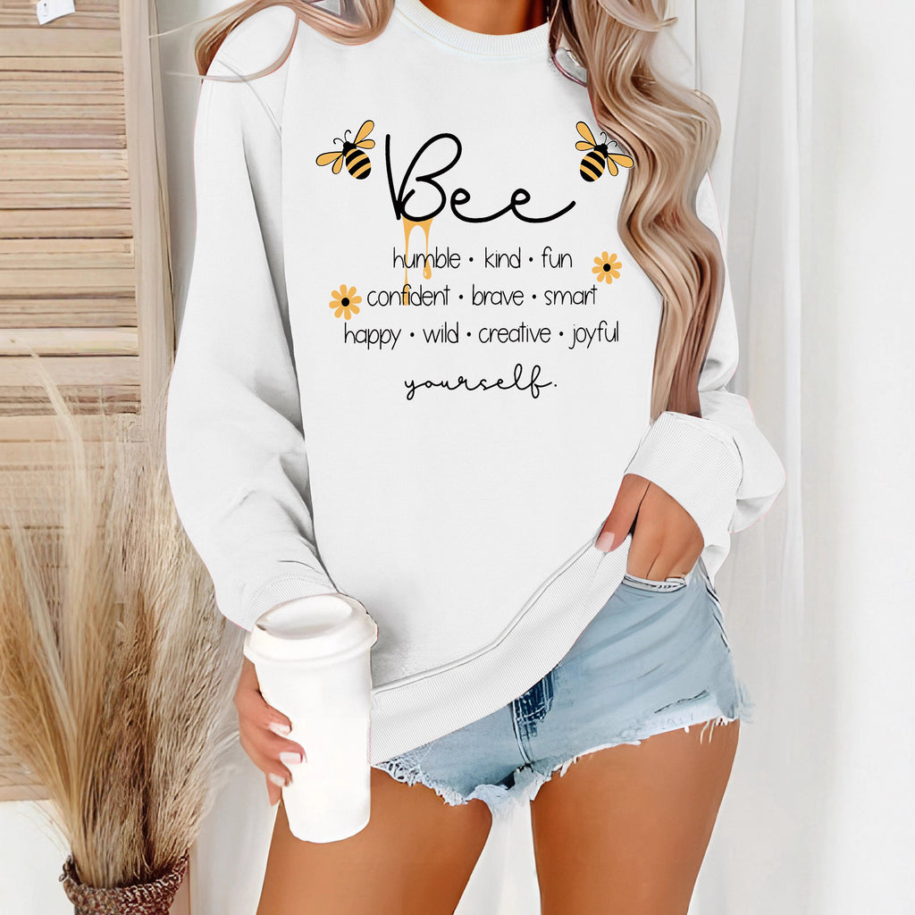 Bee round neck long sleeved hoodie