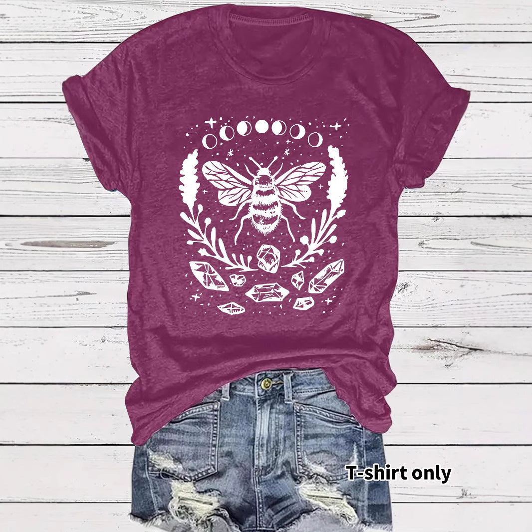 Bee print top women's T-shirt