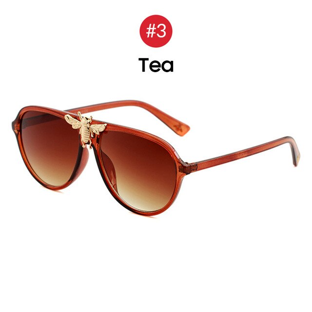 Big Bee Aviation Sunglasses Unique Brand Designer Aviation Men's Leopard Glasses