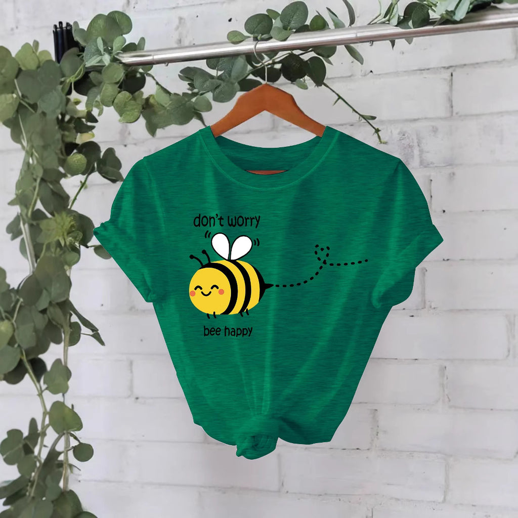 New Bee Pattern Short Sleeves