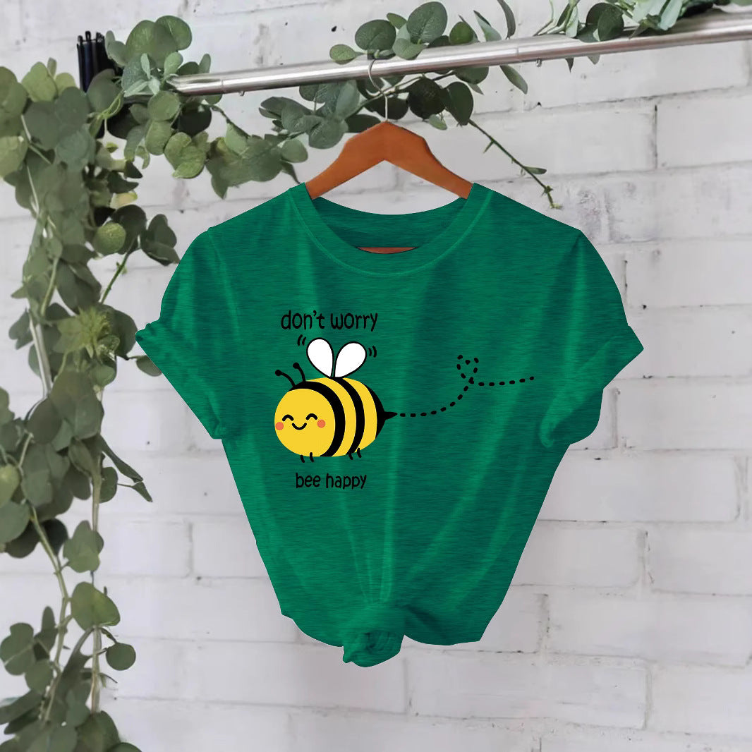 New Bee Pattern Short Sleeves