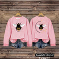 Bee print casual long sleeved sweatshirt