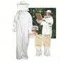 Bee Suit Professional Beekeeping, Anti-Bee Ventilated Full Body Suit with Veil Hat, Elastic Cuffs Beekeeper Protective Wear