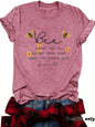 Bee Something Humble Kind Fun Confiden Loose Short Sleeves