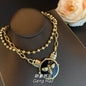 Medieval and stylish double-layer necklace with a sweet and cool temperament, niche bee pendant accessory