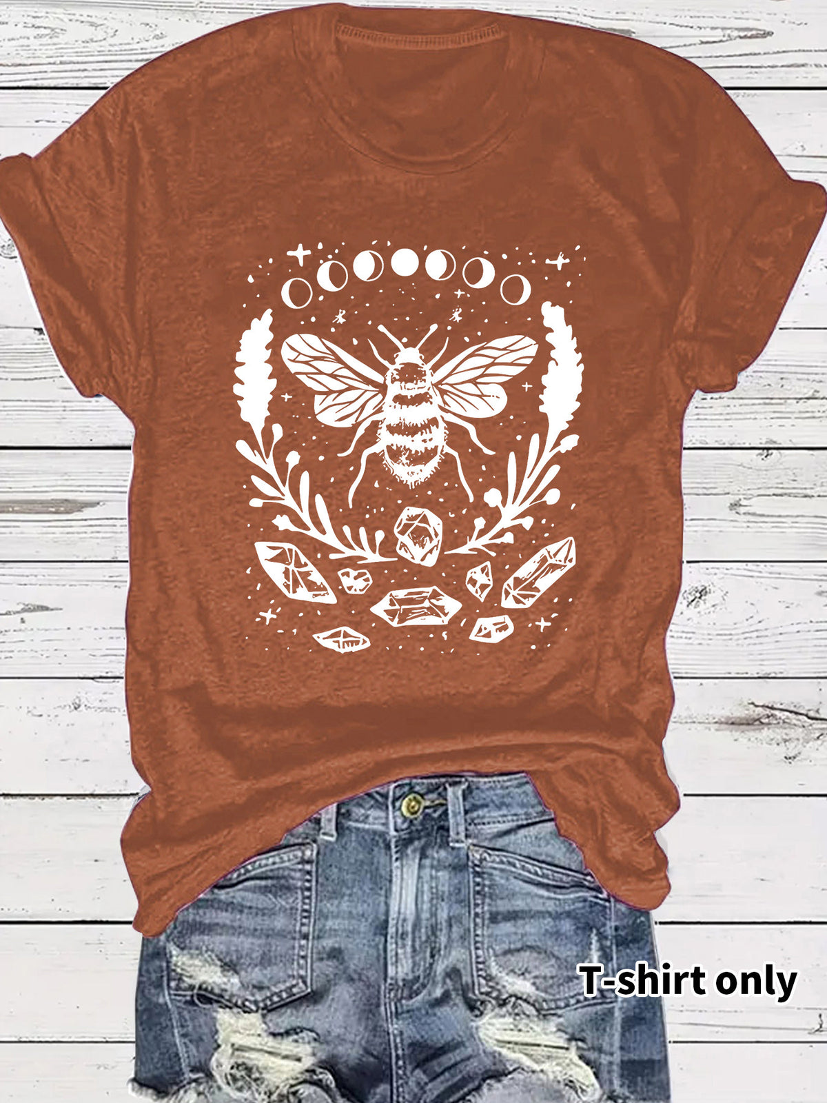 Bee print top women's T-shirt