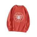 Back collar with fleece hoodie round neck, KING POSITIVE bee