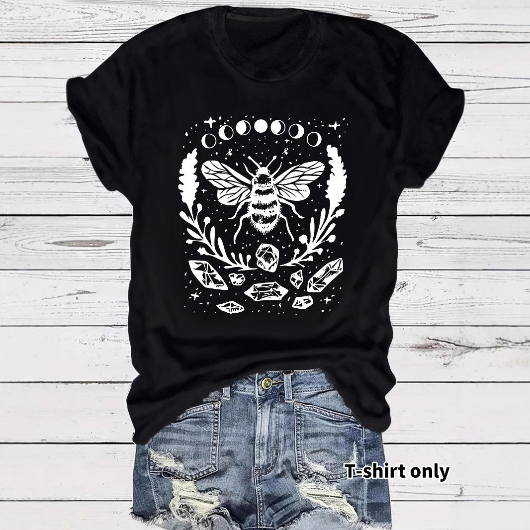 Bee print top women's T-shirt