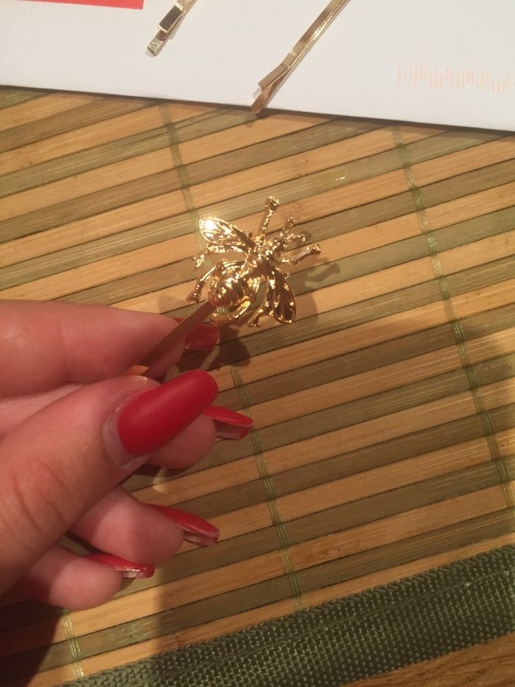 Women's Fashion 2PCS Style Girl Exquisite Gold Bee Hairpin Side Clip Hair Accessories