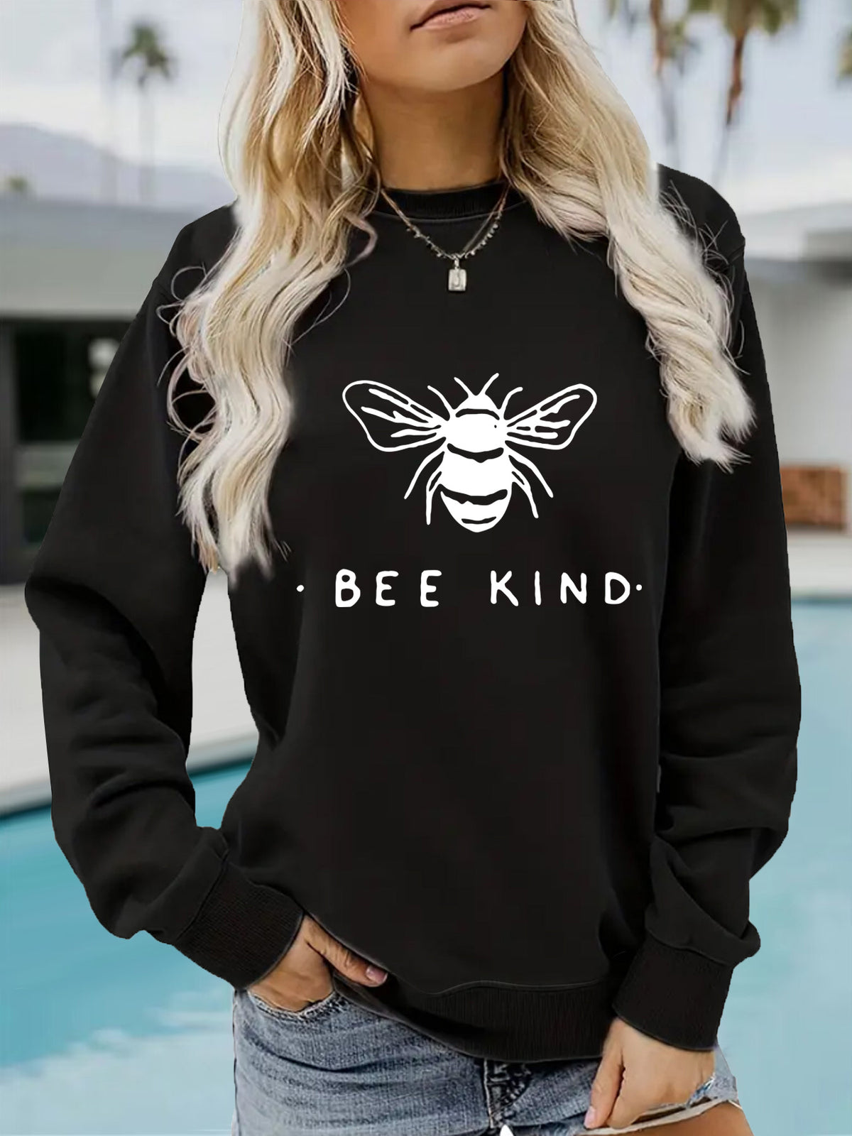 BEE KING Printed Hooded Sweatshirt