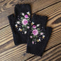 Autumn and Winter Embroidered Women's Warm Gloves Bee Flower Adult Knitted Gloves Embroidered Woolen Gloves