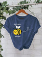 New Bee Pattern Short Sleeves