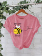 New Bee Pattern Short Sleeves