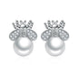 S925 new bee pearl earrings light luxury temperament freshwater earrings for women simple gold fashion personality