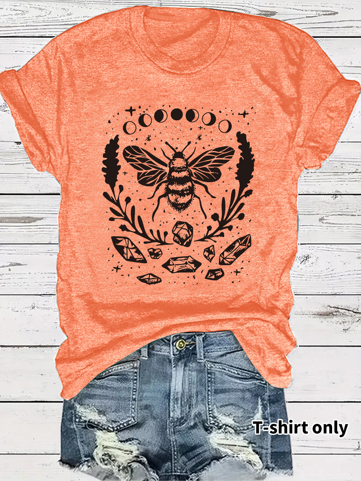 Bee print top women's T-shirt