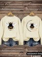 Bee print casual long sleeved sweatshirt