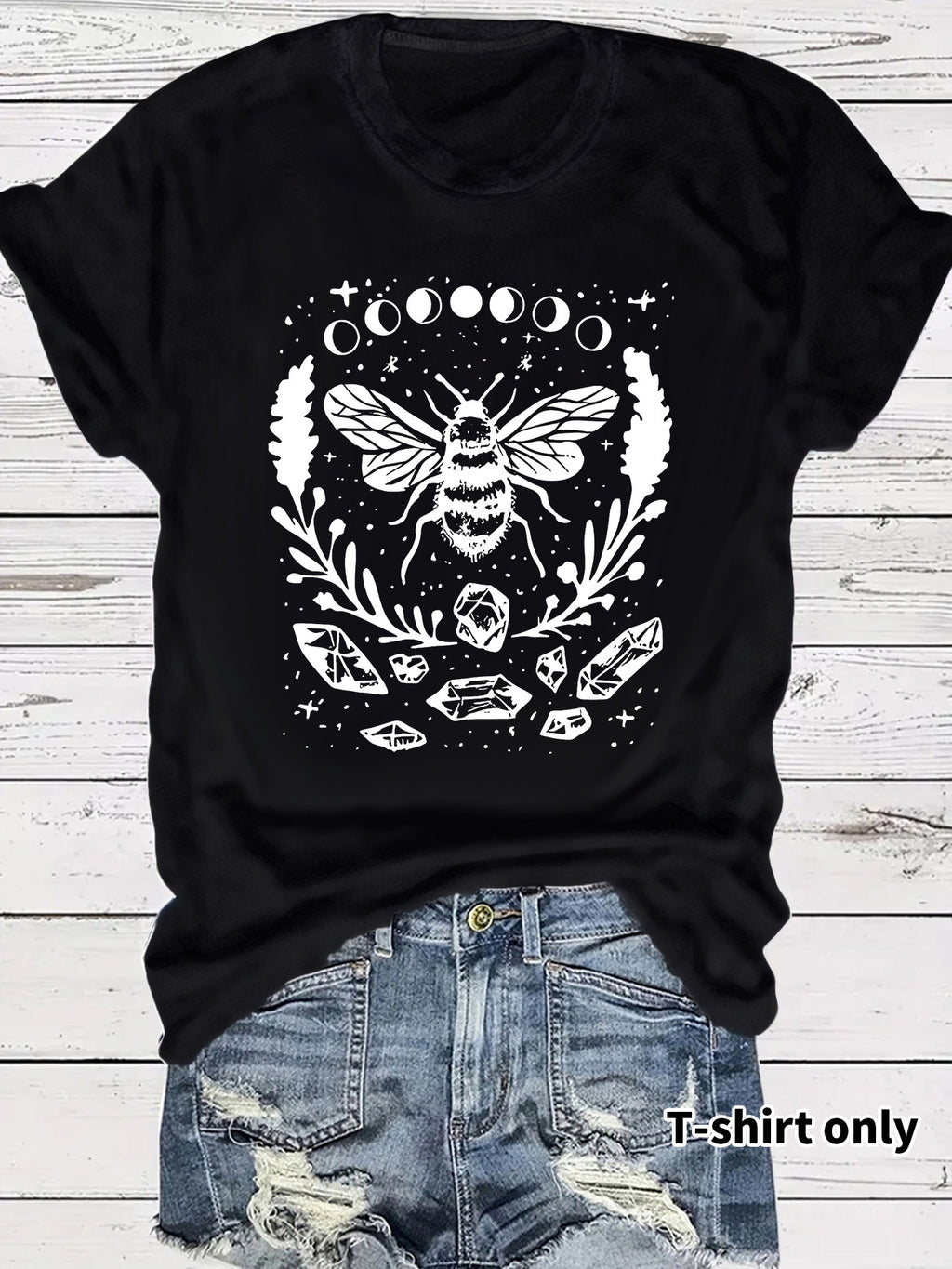 Bee print top women's T-shirt