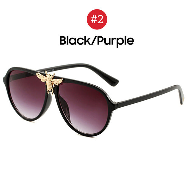 Big Bee Aviation Sunglasses Unique Brand Designer Aviation Men's Leopard Glasses
