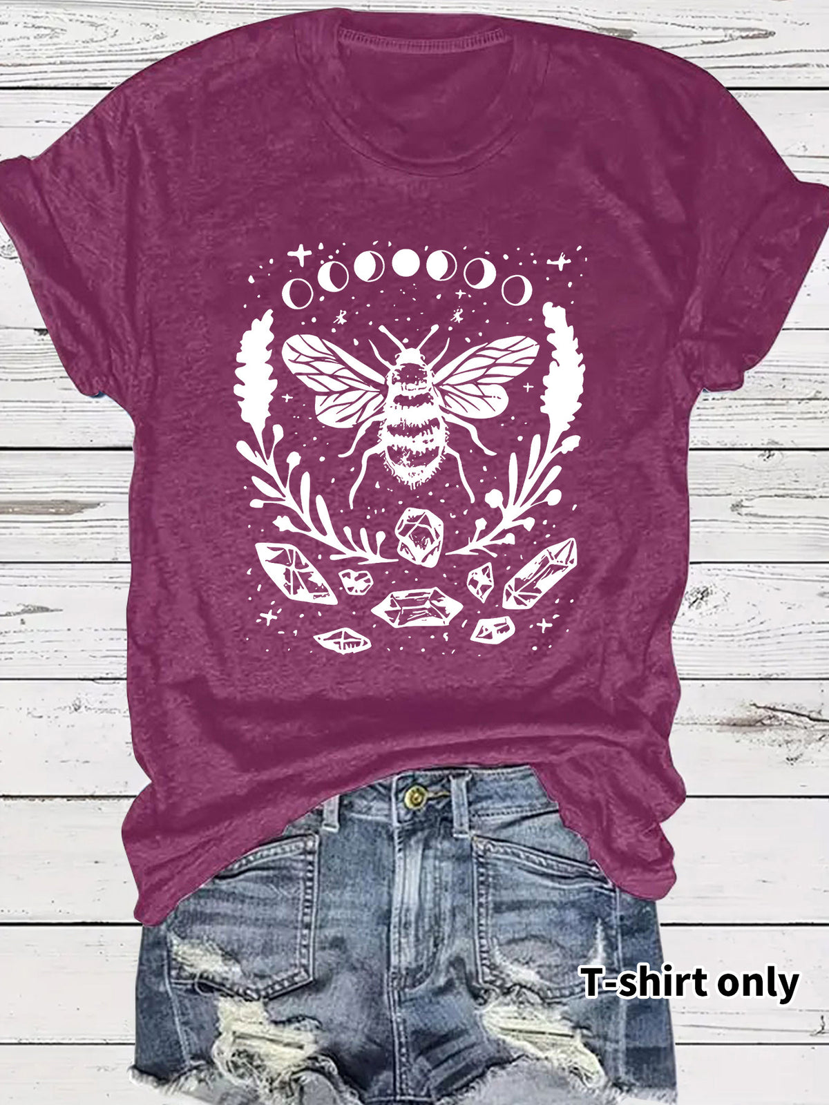 Bee print top women's T-shirt