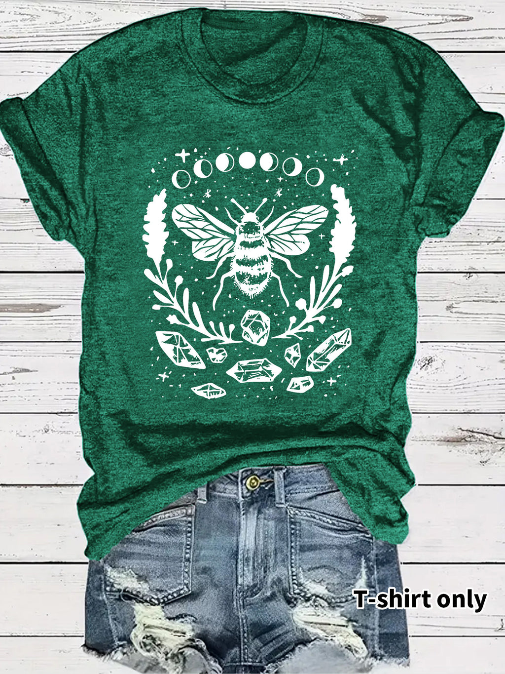 Bee print top women's T-shirt