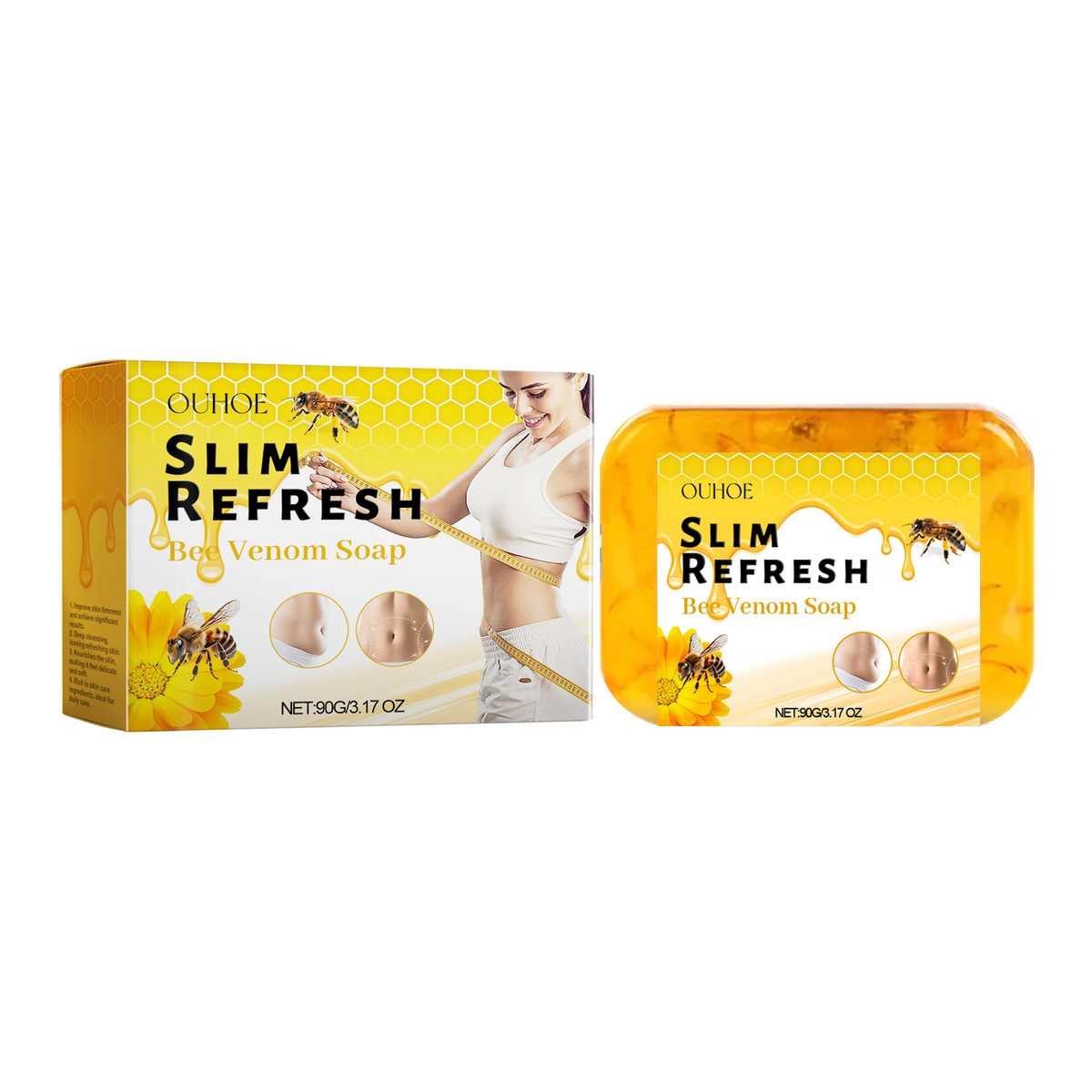 Bee-Poison Bath Soap Gently Cleans, Moisturizes, Firms And Nourishes Skin, Delicate And Brightening