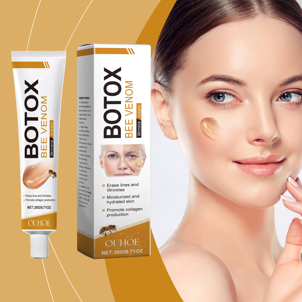 Bee-Venom Facial Cream, Gentle Moisturizing And Brightening Skin Delicate Delicate Skin Care Cream