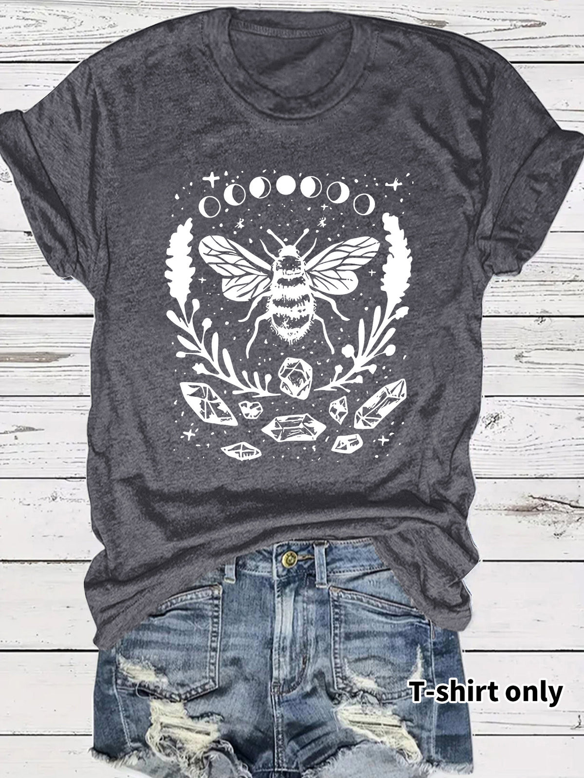 Bee print top women's T-shirt