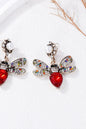 Natural Stone Bee Dangle Earrings