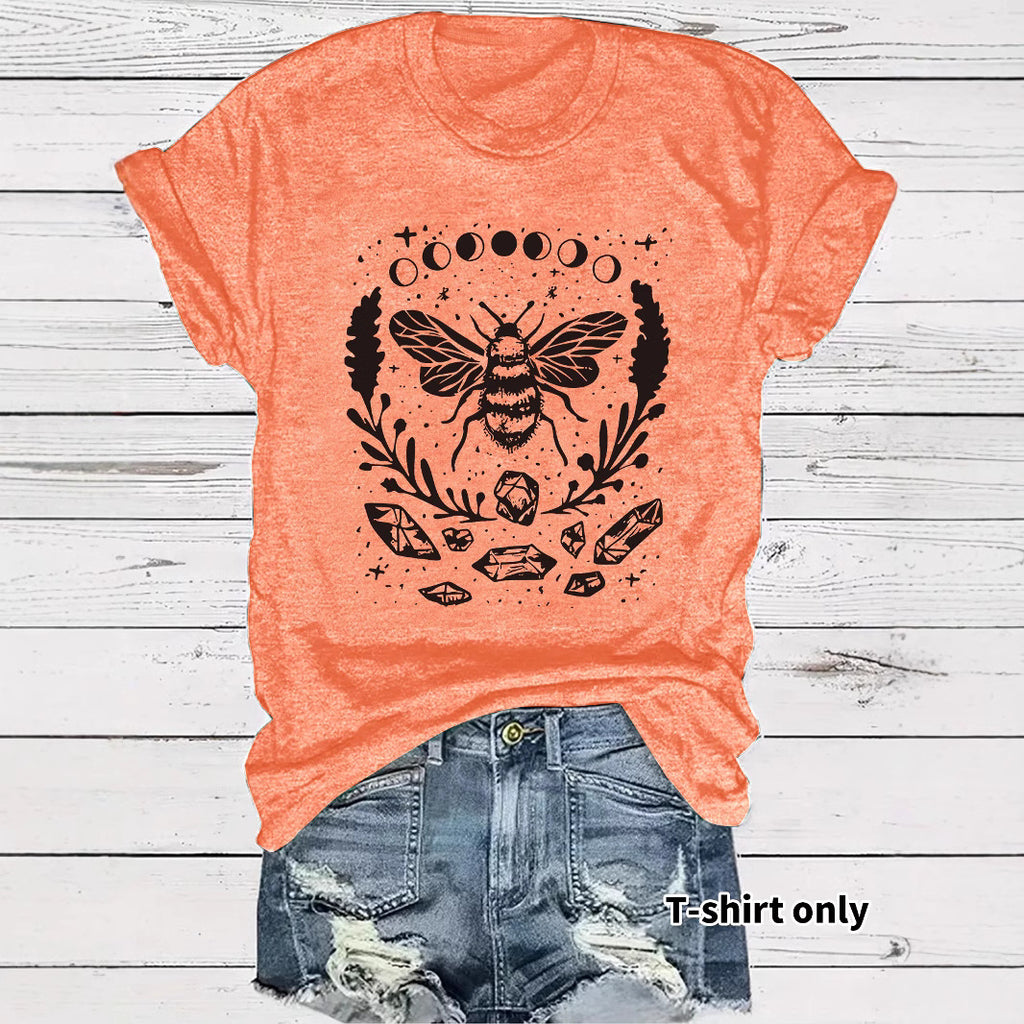 Bee print top women's T-shirt