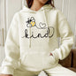Waffle bee print hooded sweatshirt sweatshirt sweatshirt