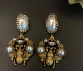 Elegant palace style bee earrings, elegant and atmospheric earrings