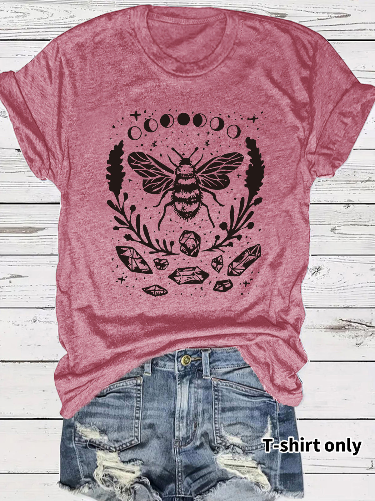 Bee print top women's T-shirt