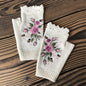 Autumn and Winter Embroidered Women's Warm Gloves Bee Flower Adult Knitted Gloves Embroidered Woolen Gloves
