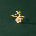 Silver Bee Shell Ring For Women