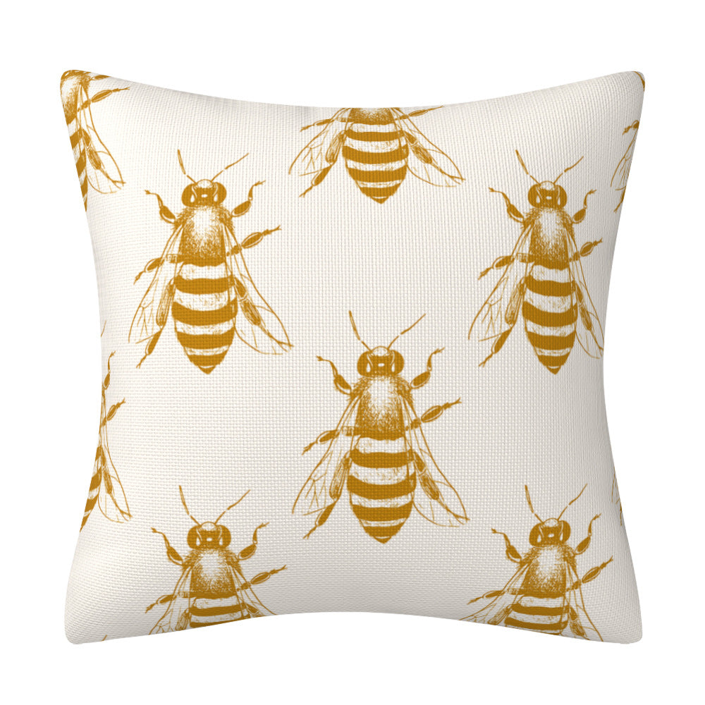 Bee Polyester Pillow Cover Home Decoration
